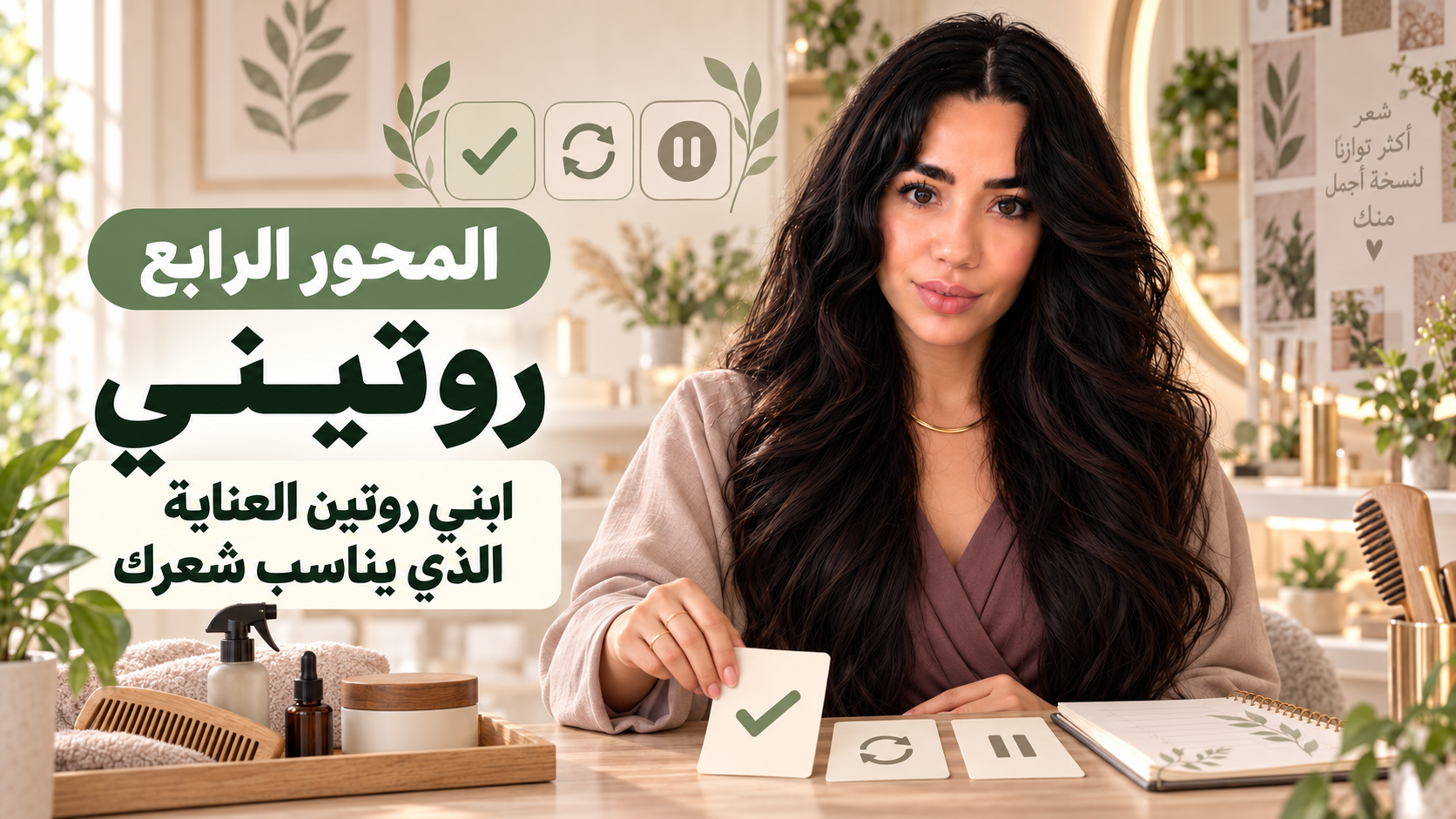 المحور الرابع: الزهرة –روتين العناية لتزهر خصلات شعرك