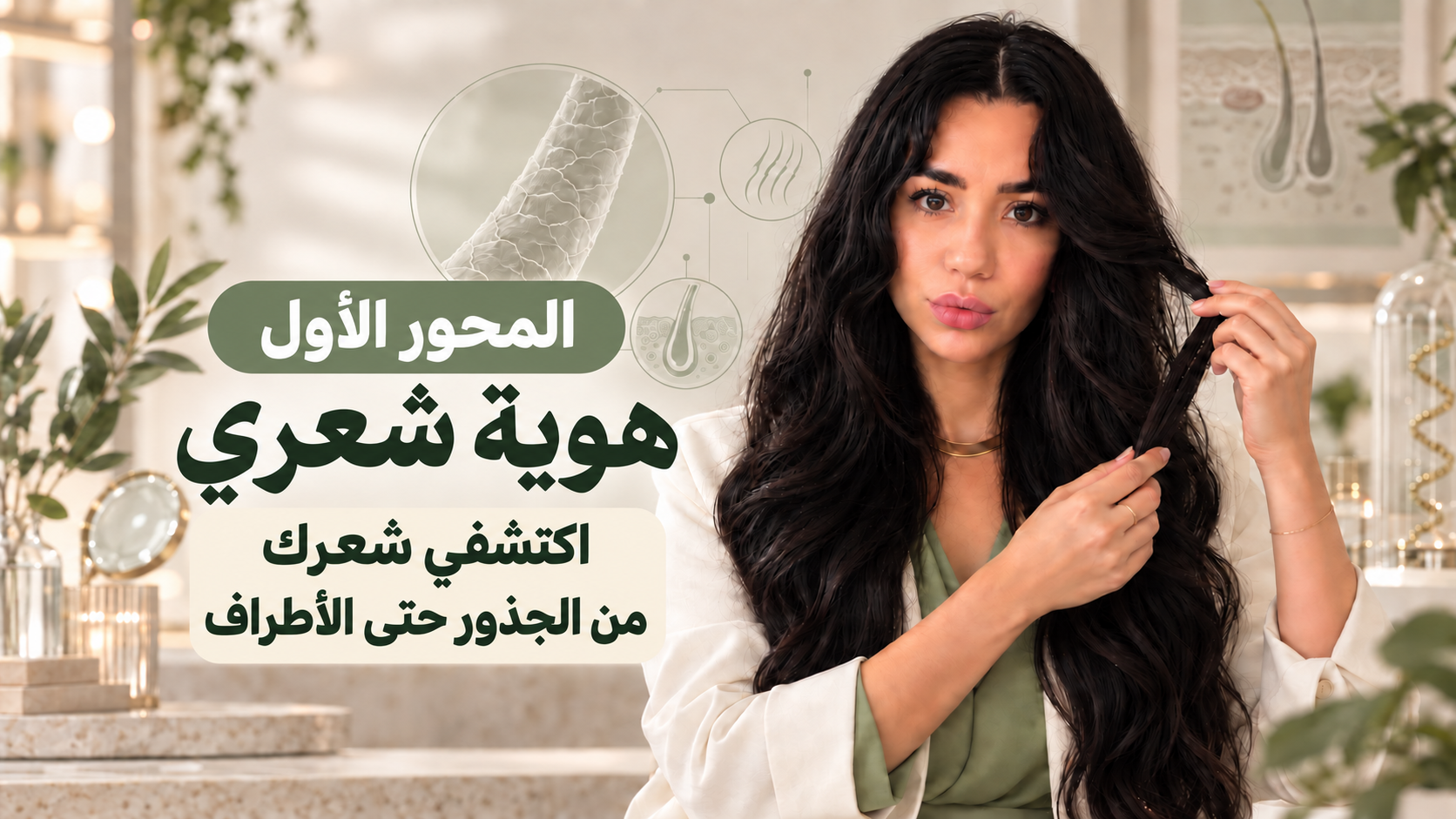 هوية شعري | اكتشفي شعرك من الجذور حتى الأطراف